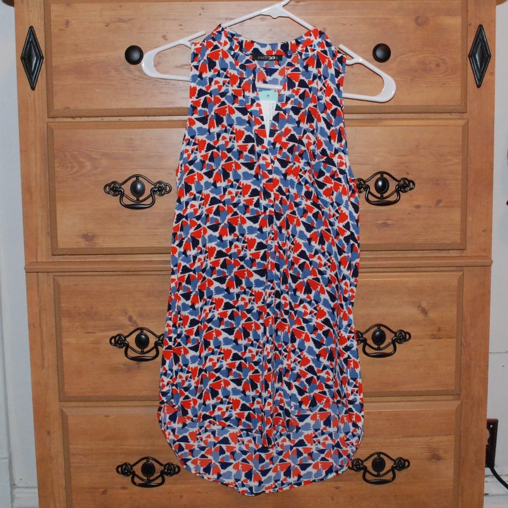 Papermoon Norris Split Neck Womens Tank Sz X Small